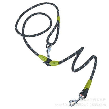 Hands-Free Reflective Nylon Dog Leashes: Perfect for Running and Walking!